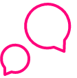 icon of phone with chat bubbles